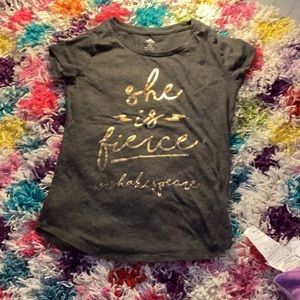 Old navy black and gold shirt 10-12 girls